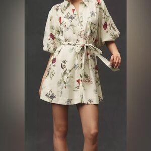 NWT Maeve Anthropologie Linen Shirtdress M